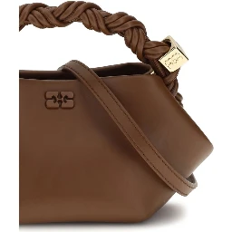 Brown Recycled Leather Shoulder Bag