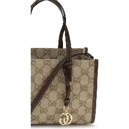 Beige Cotton Shoulder Bag