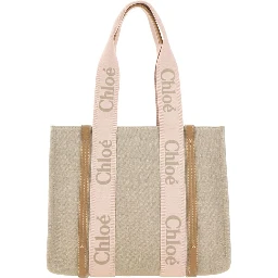Brown Linen Shoulder Bag