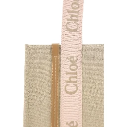 Brown Linen Shoulder Bag