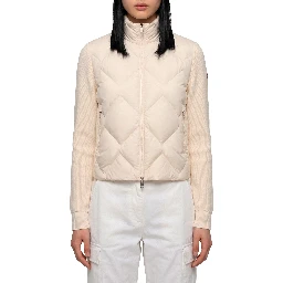 Padded wool and cashmere sweatshirt