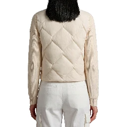 Padded wool and cashmere sweatshirt