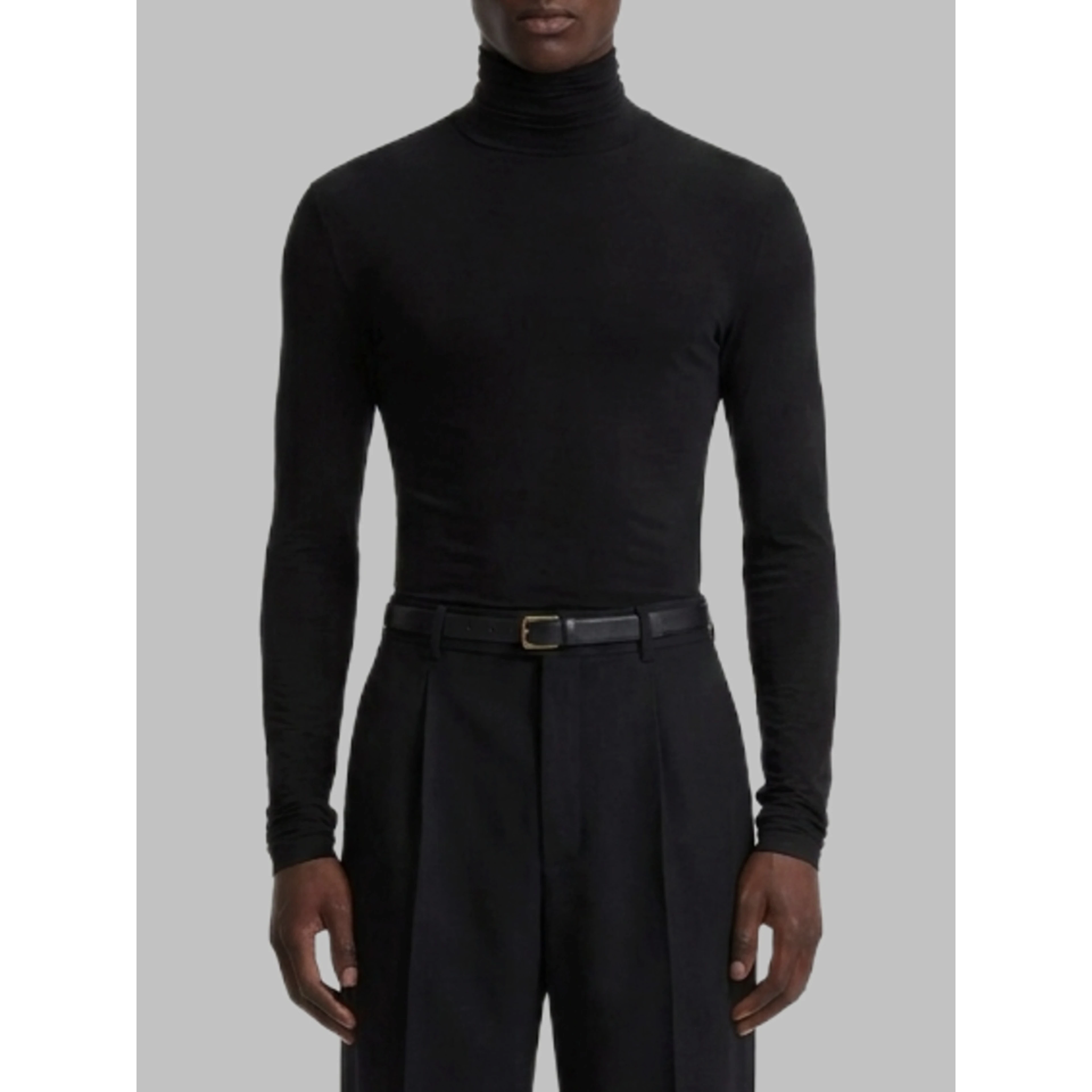 Stretch jersey turtleneck top