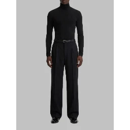 Stretch jersey turtleneck top