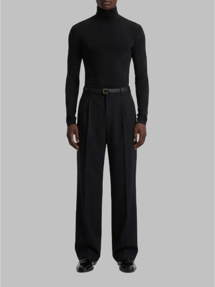 Stretch jersey turtleneck top