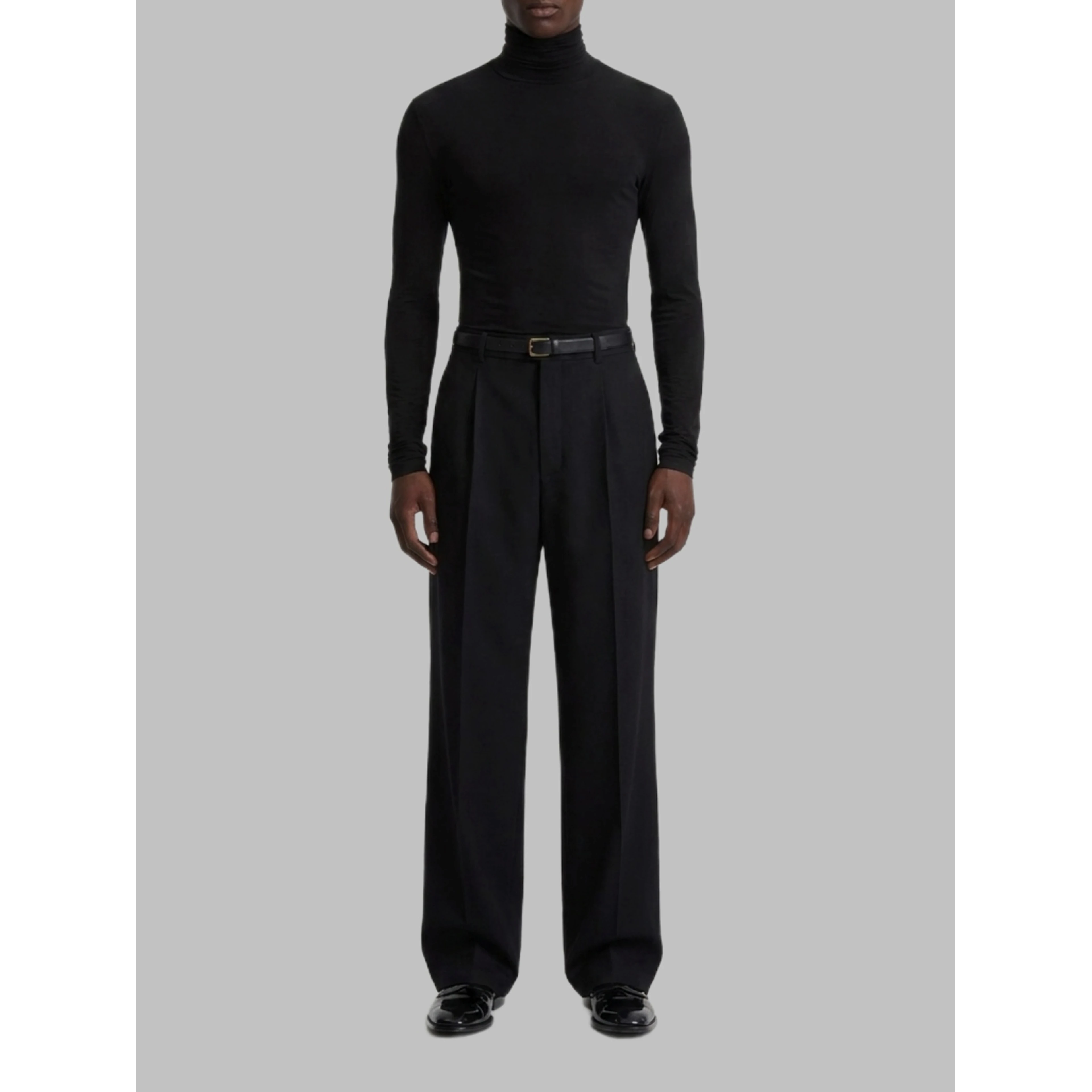 Stretch jersey turtleneck top