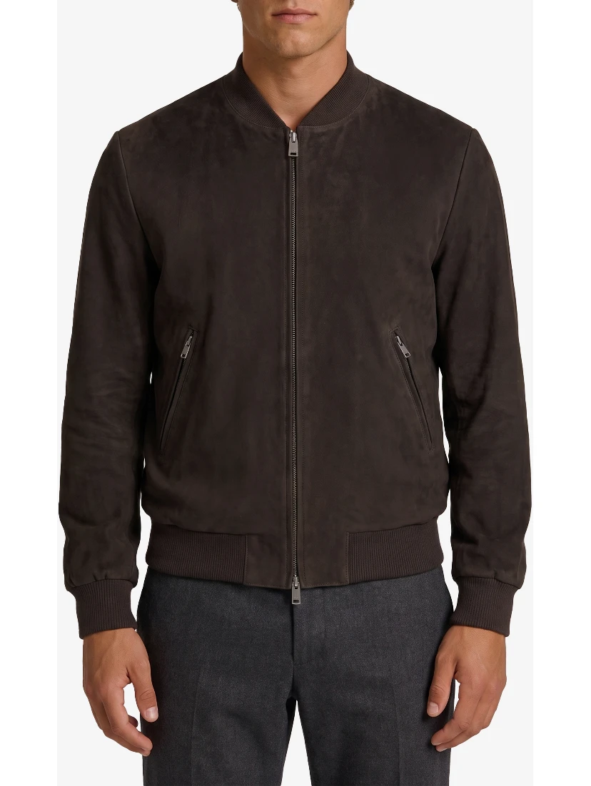 Didier suede bomber jacket
