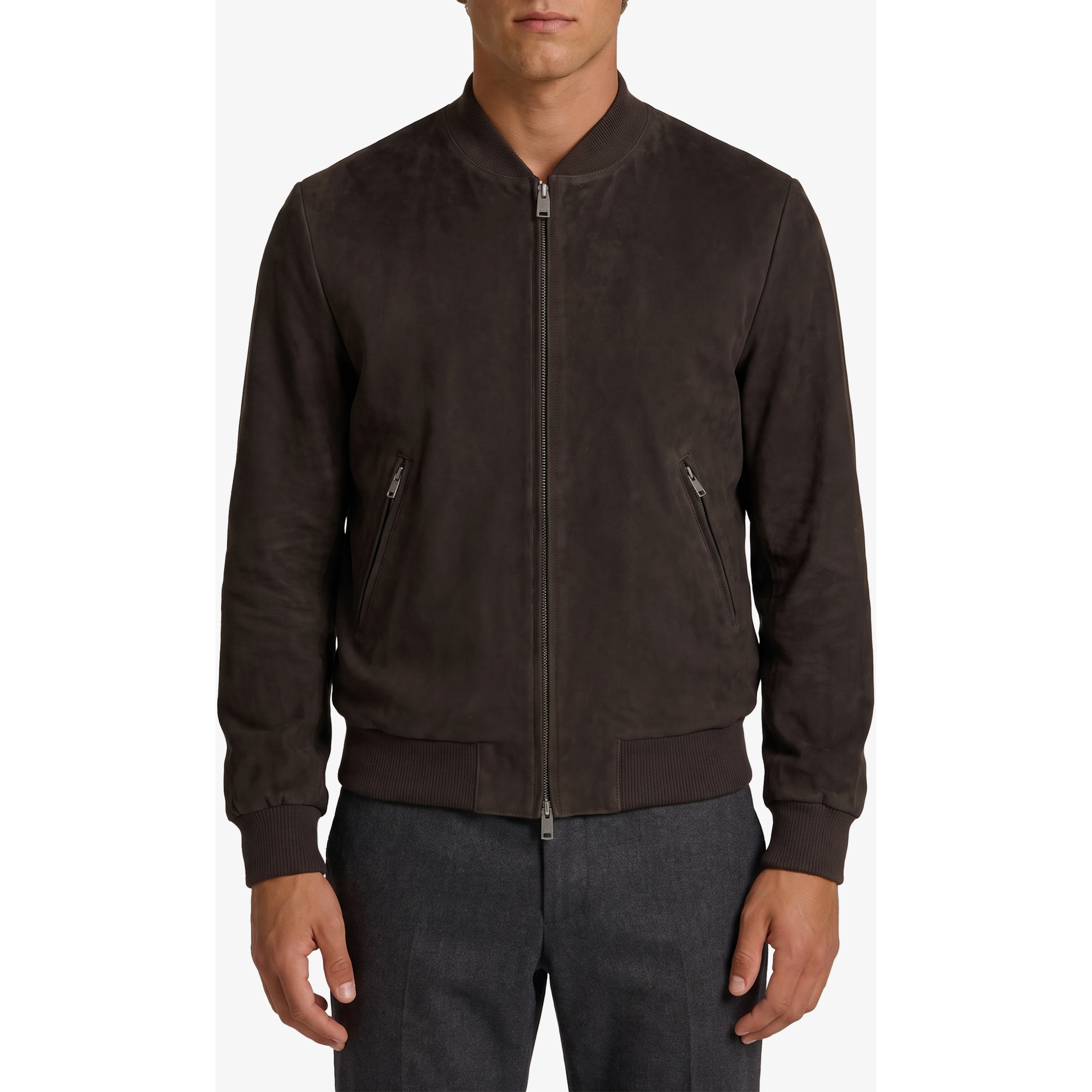 Didier suede bomber jacket