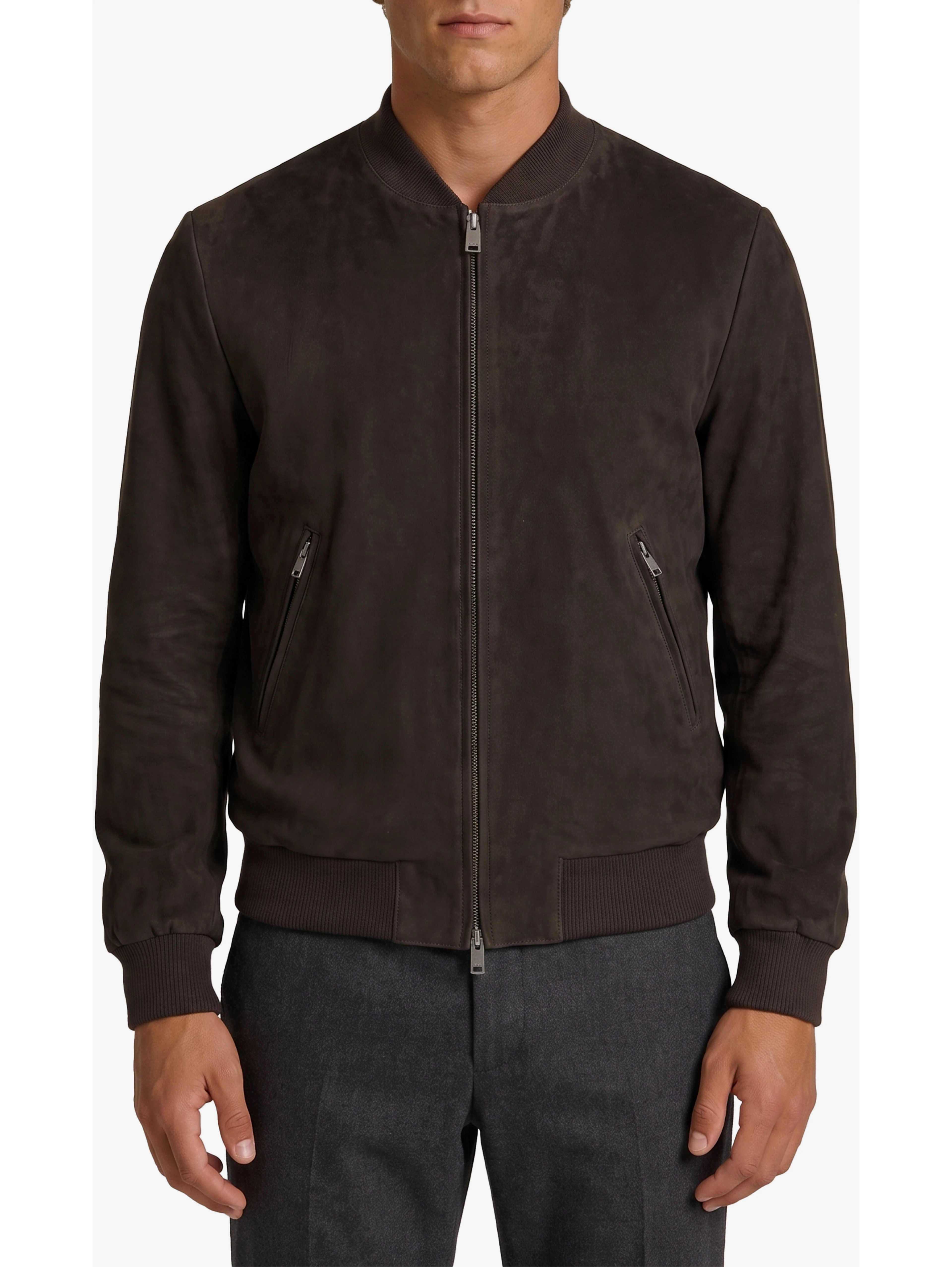Didier suede bomber jacket