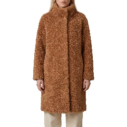 Curly faux fur coat