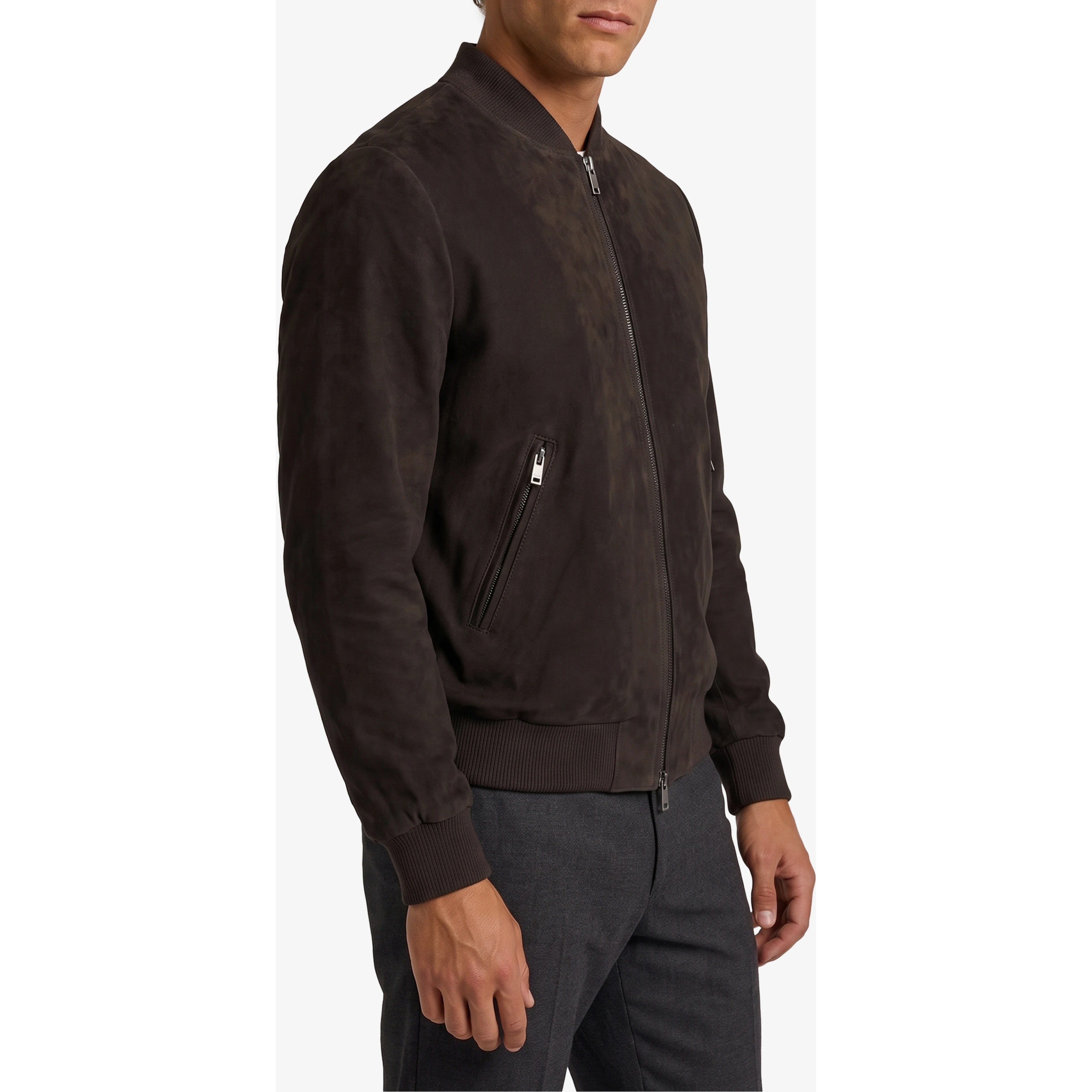Didier suede bomber jacket
