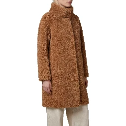 Curly faux fur coat