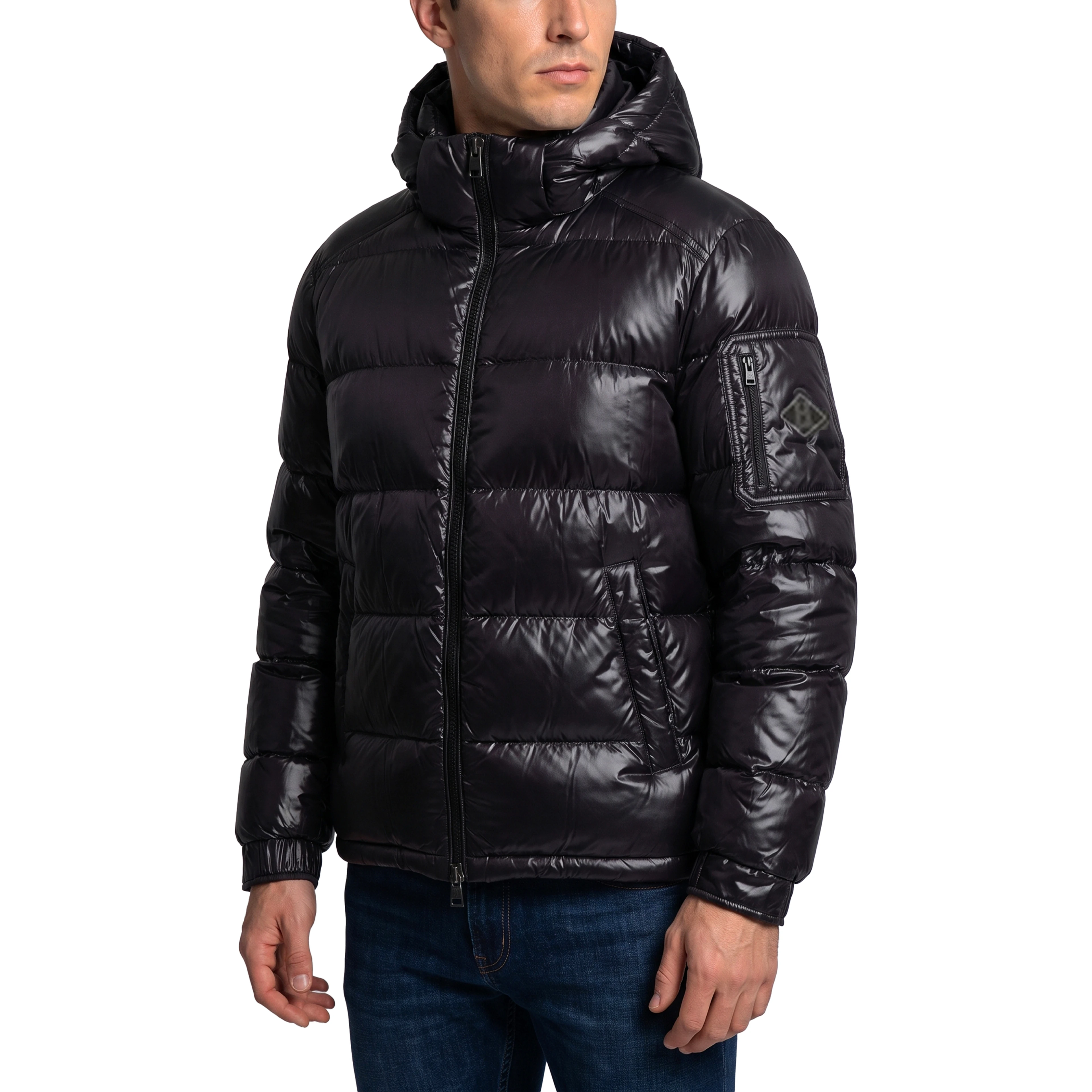 Polar Tech hooded down jacket