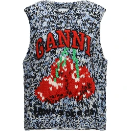 Multicolor Wool Oves Aries Sleeveles Sweater