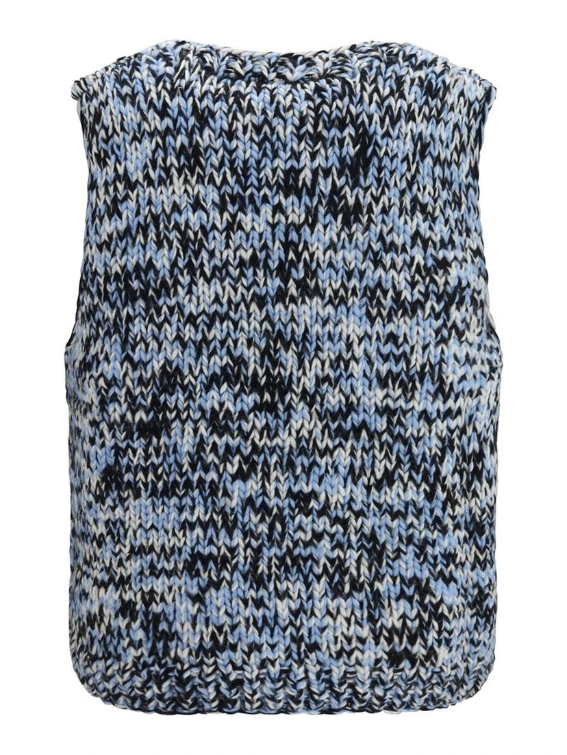 Multicolor Wool Oves Aries Sleeveles Sweater