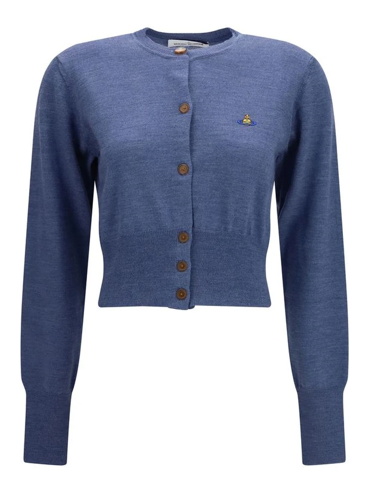 Blue Silk Cardigan