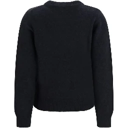 Black Recycled Wool Sweatshirt