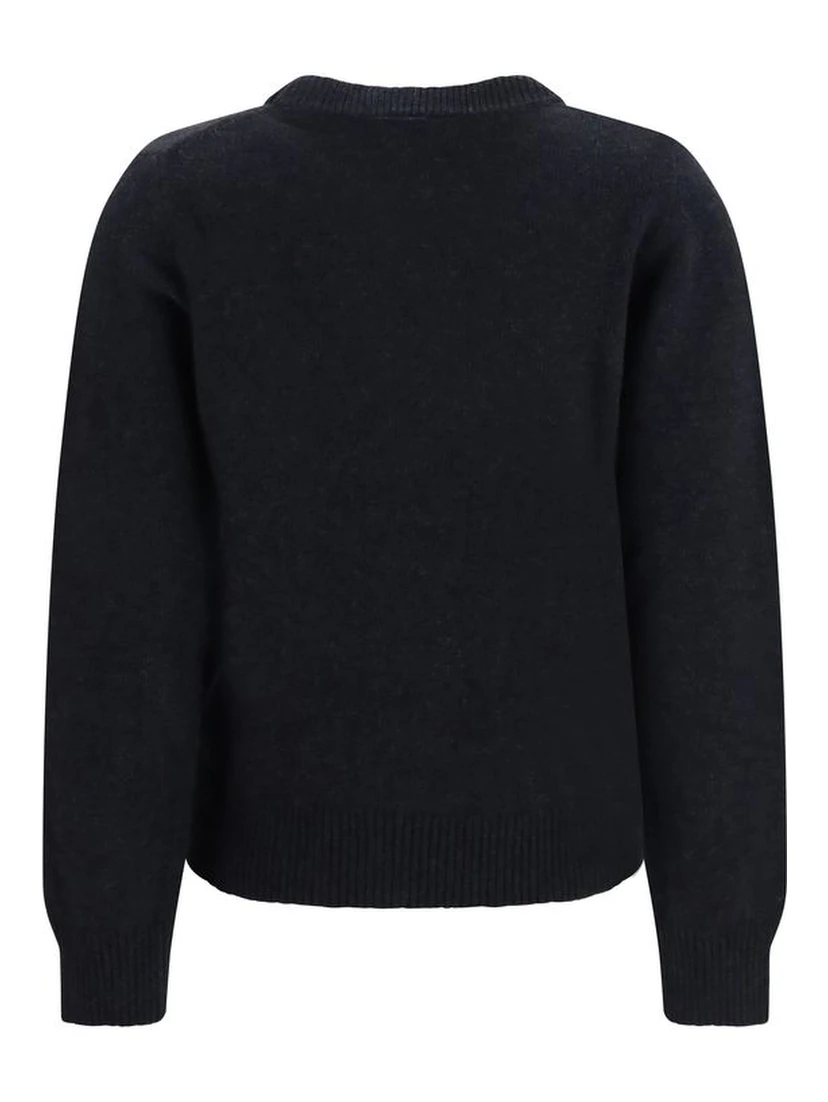 Black Recycled Wool Sweatshirt