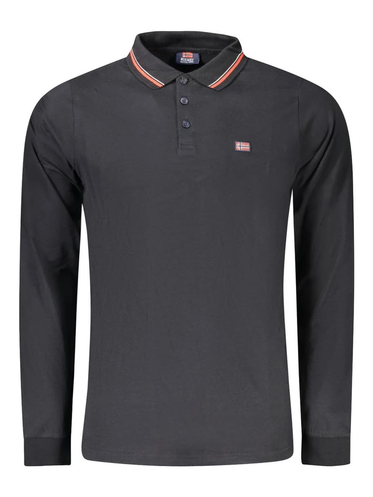 Black Cotton Men's Polo
