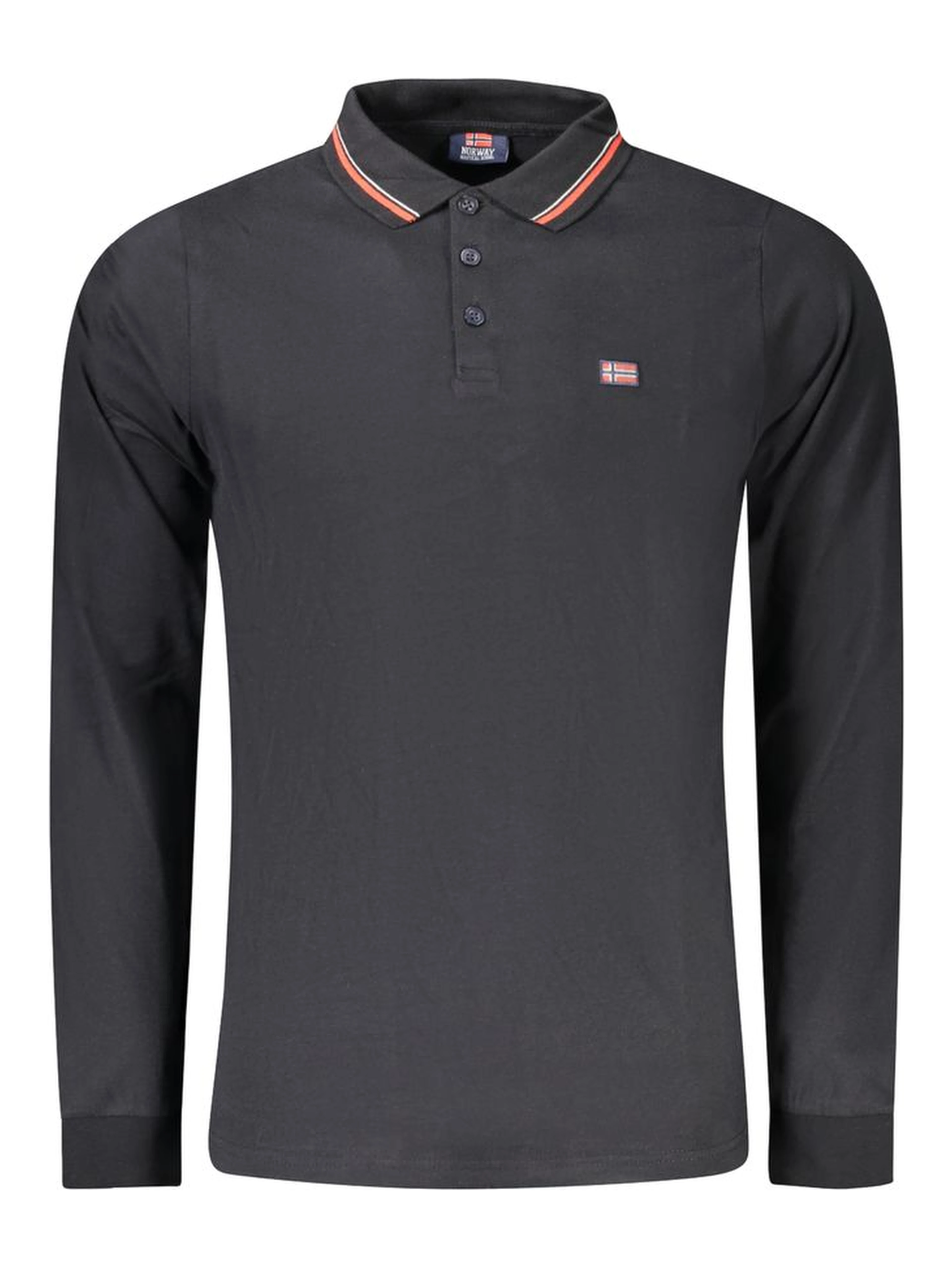 Black Cotton Men's Polo