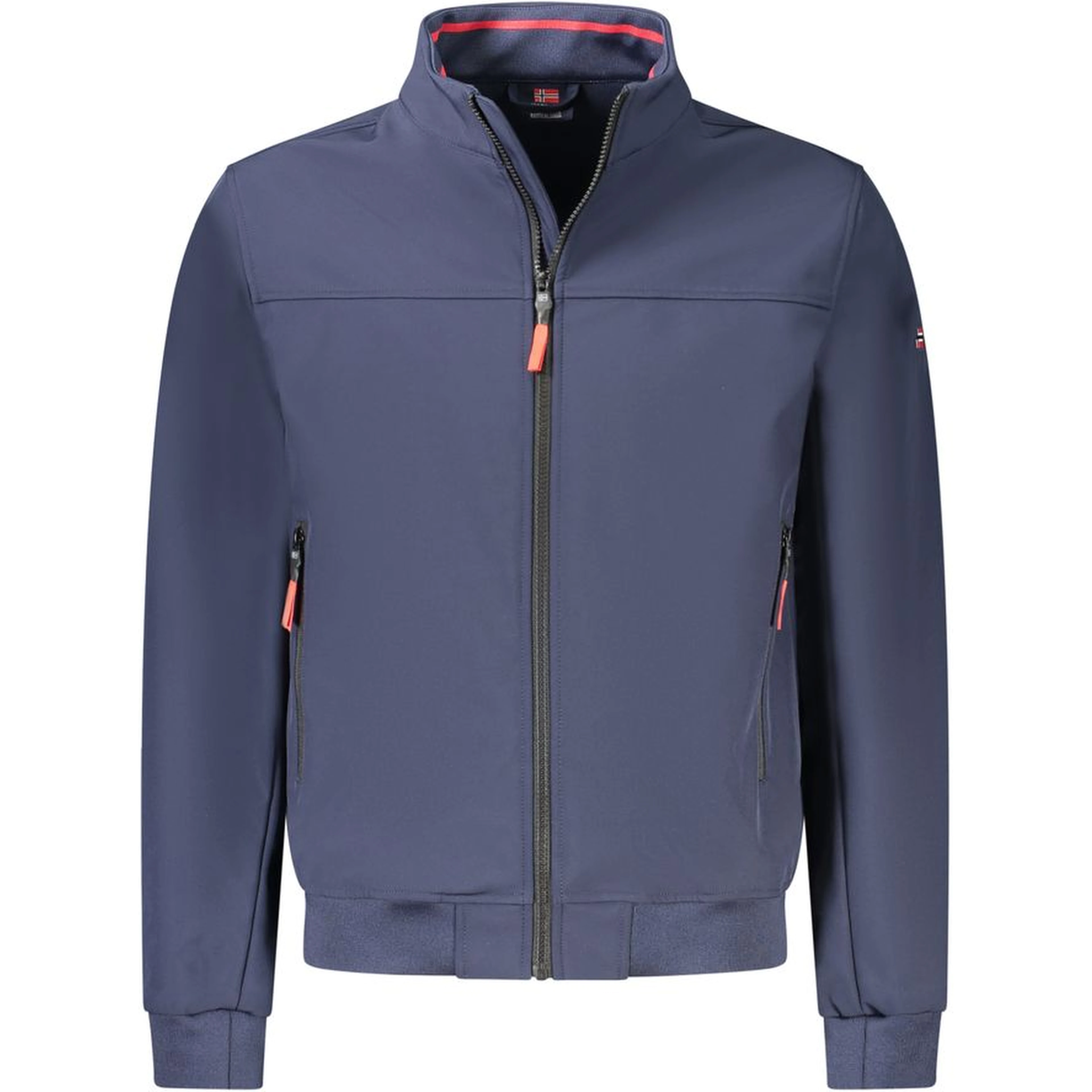 Blue Polyester Men's Jacket