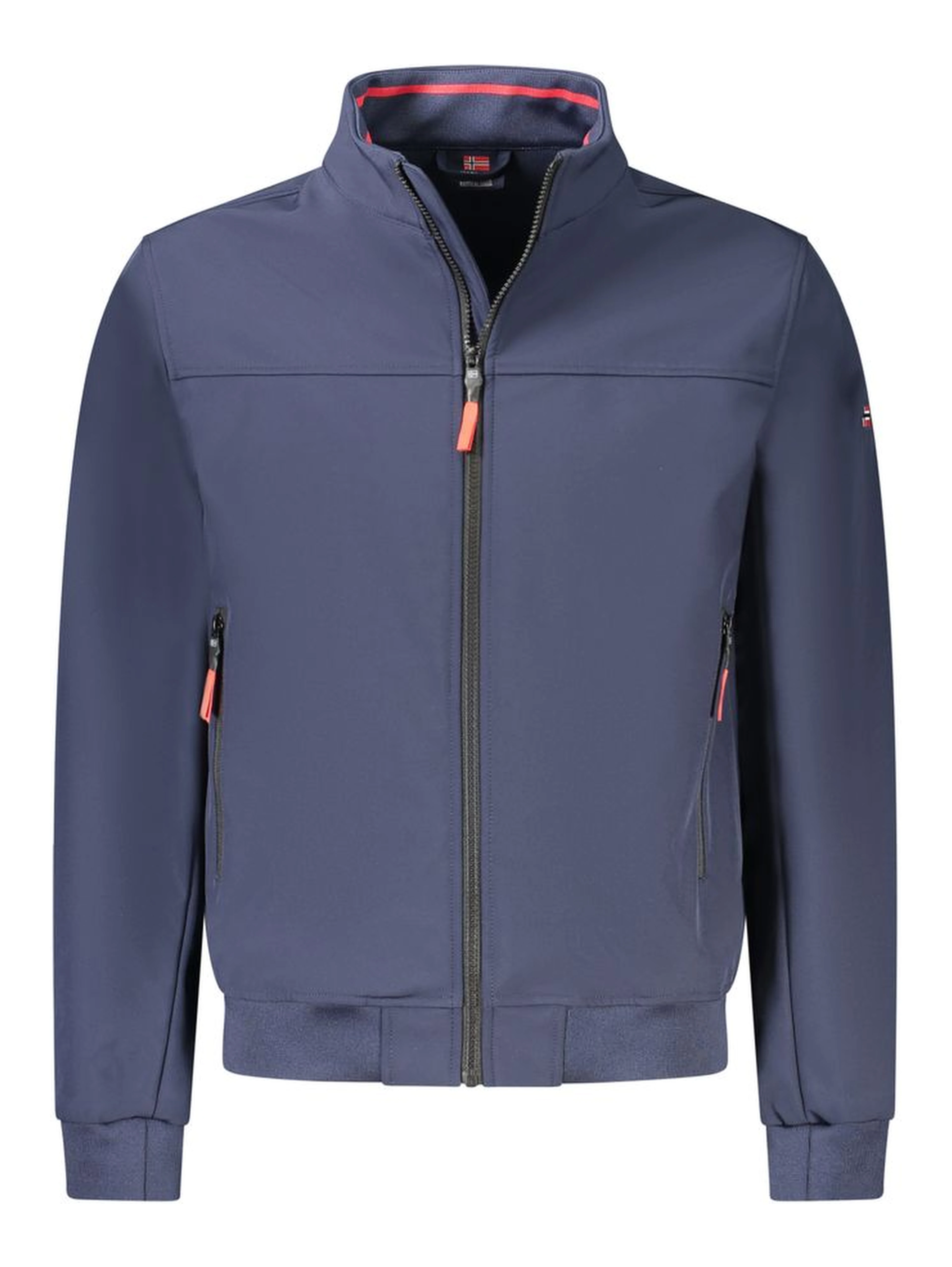 Blue Polyester Men's Jacket