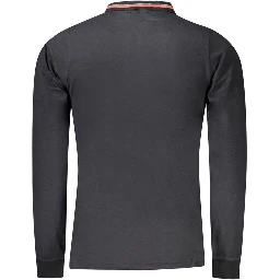 Black Cotton Men's Polo