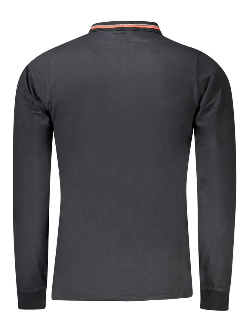 Black Cotton Men's Polo