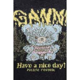 Black Recycled Wool Sweatshirt