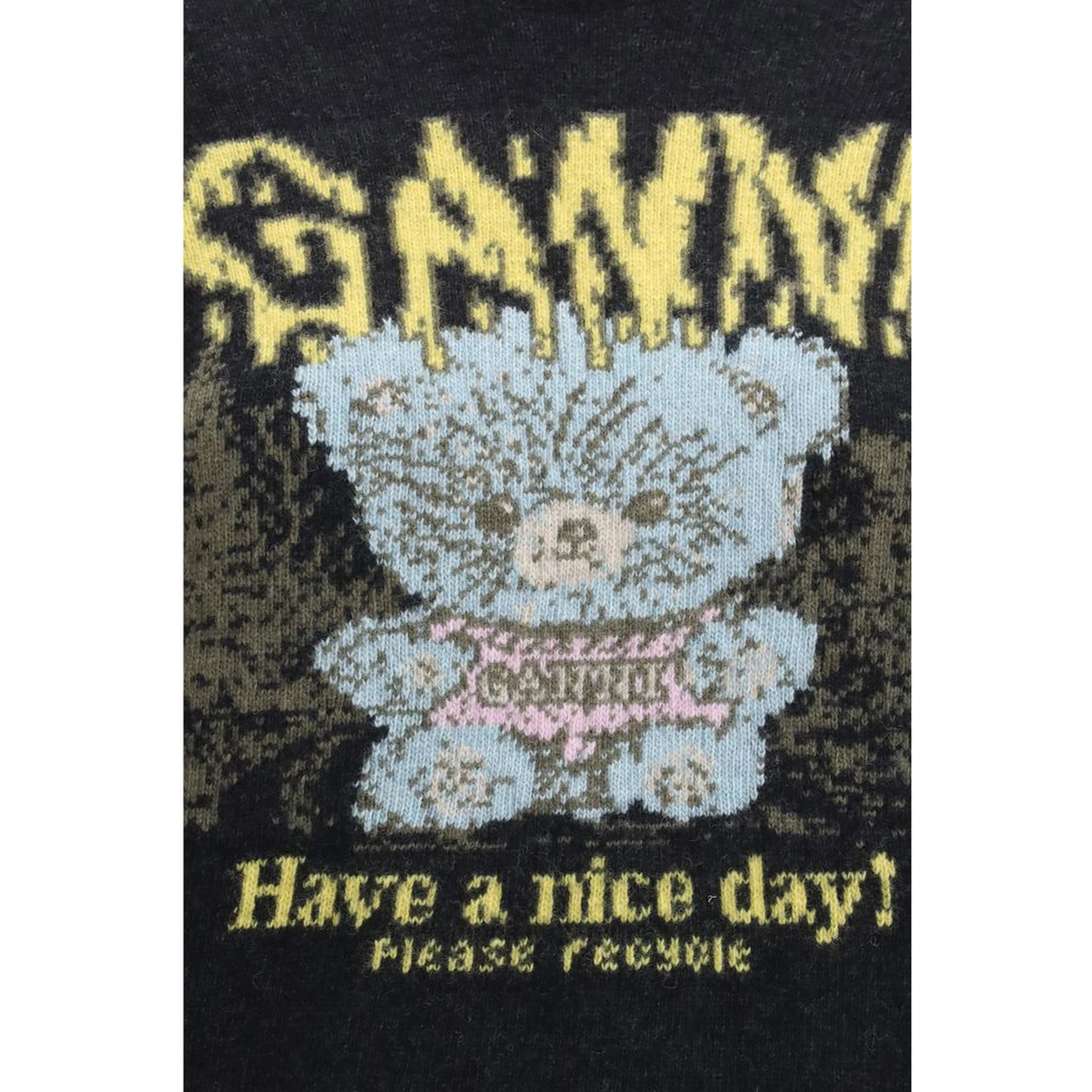 Black Recycled Wool Sweatshirt