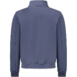 Blue Polyester Men's Jacket
