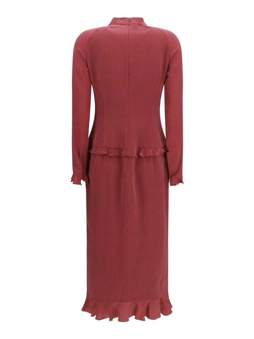 Bordeaux Silk Casual Dress