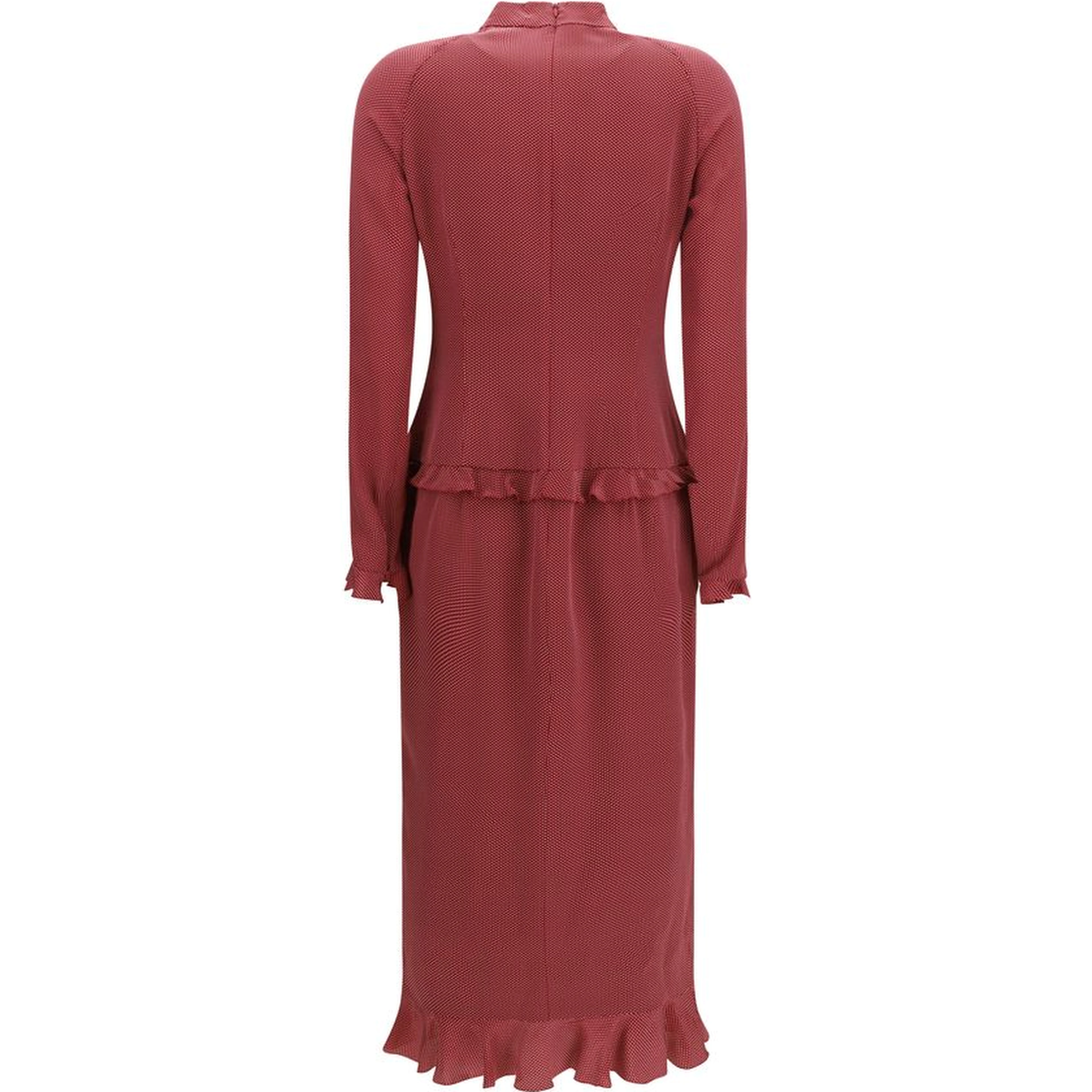 Bordeaux Silk Casual Dress