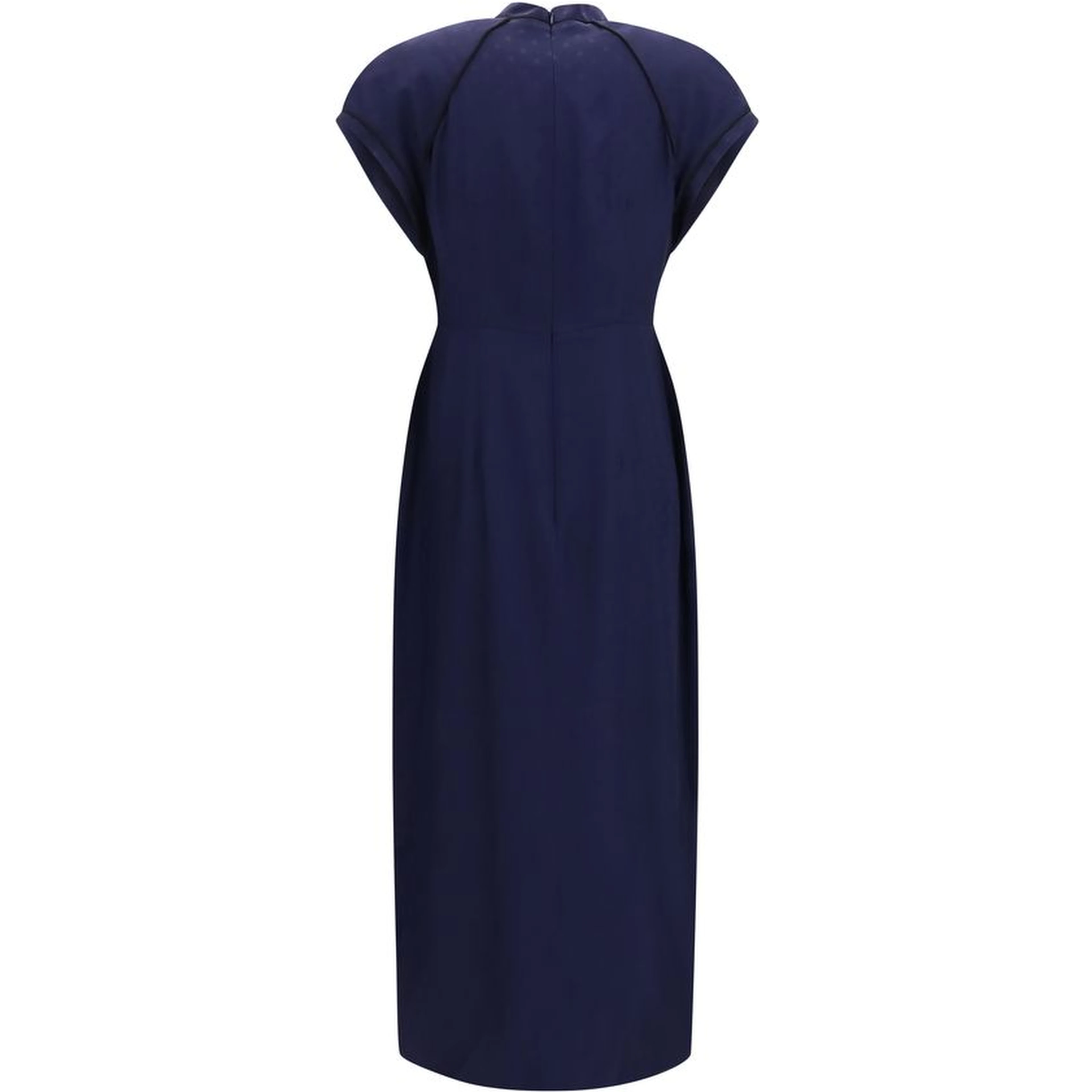 Blue Silk Casual Dress