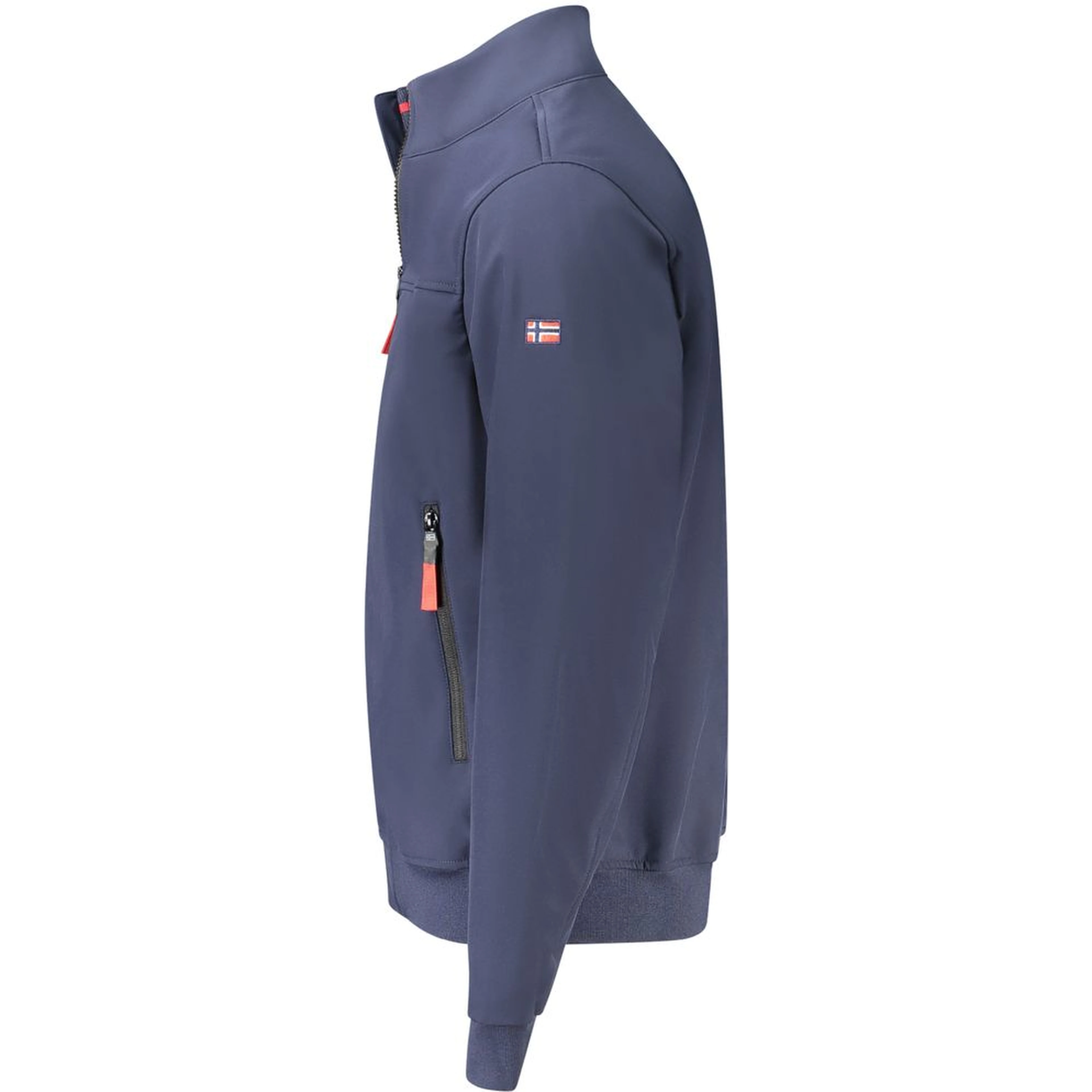 Blue Polyester Men's Jacket