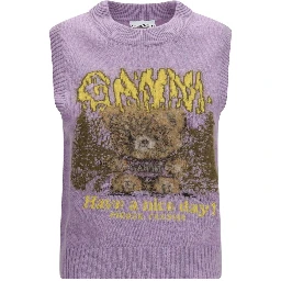Gray Alpaca Vicugna Pacos Sleeveles Sweater