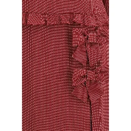 Bordeaux Silk Casual Dress