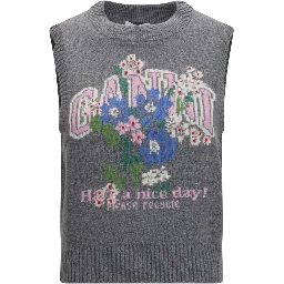 Gray Wool Oves Aries Sleeveles Sweater