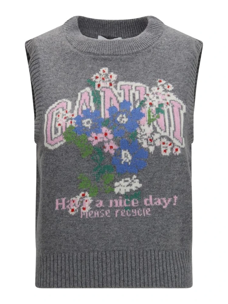 Gray Wool Oves Aries Sleeveles Sweater