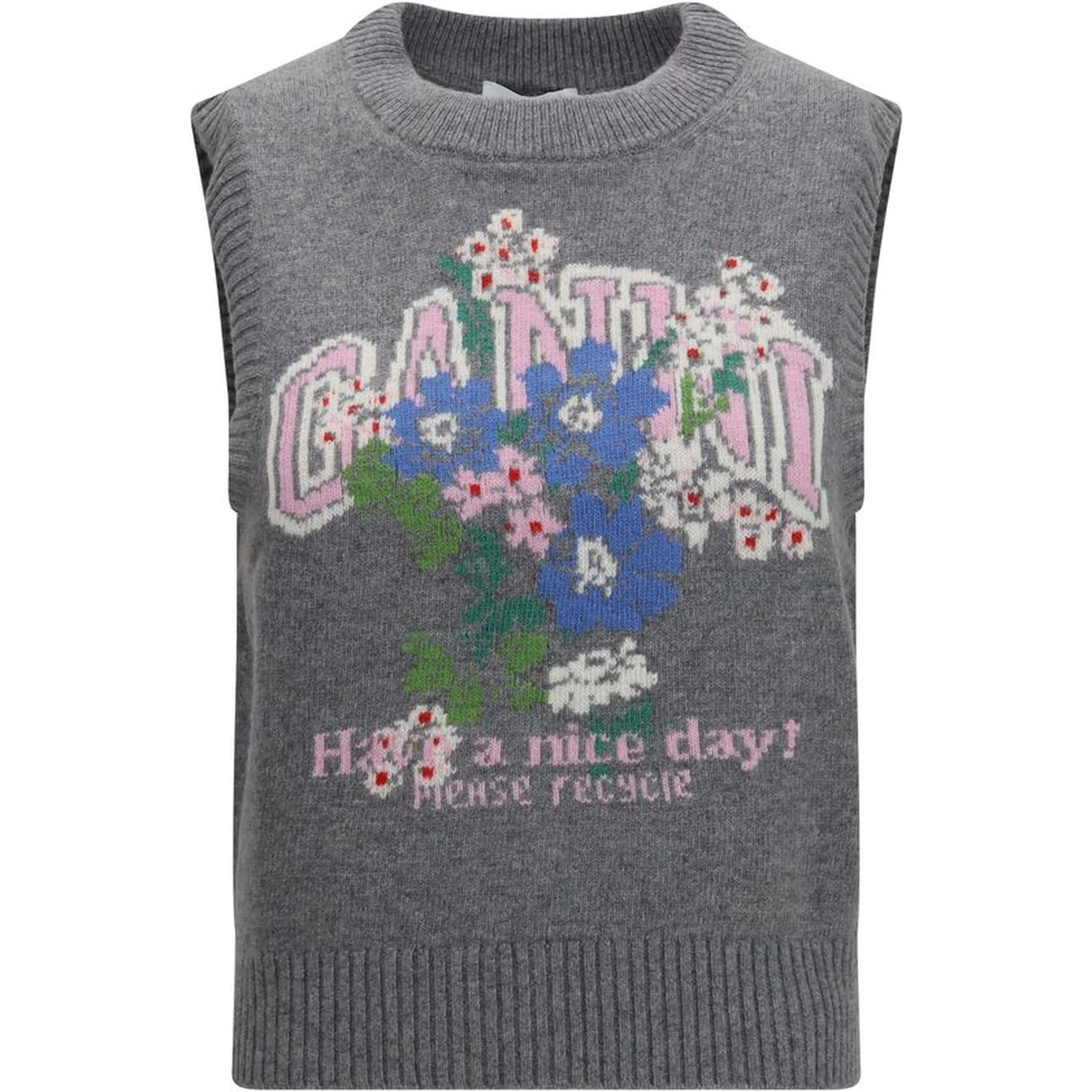 Gray Wool Oves Aries Sleeveles Sweater