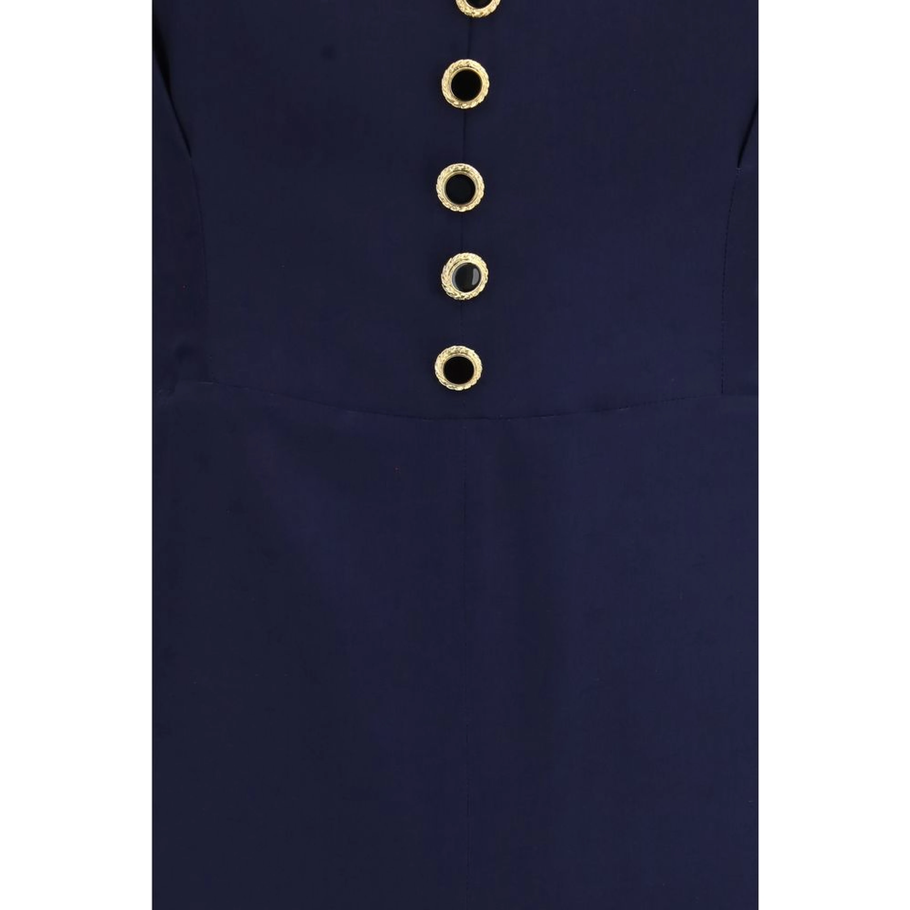 Blue Silk Casual Dress