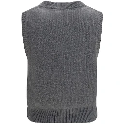 Gray Wool Oves Aries Sleeveles Sweater