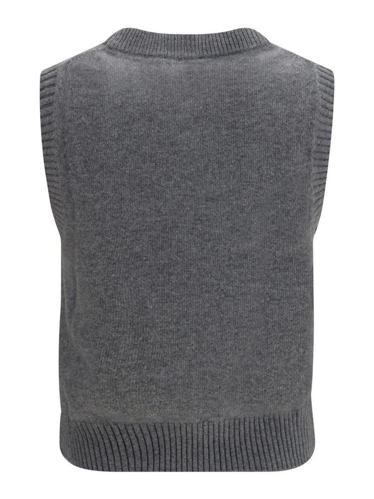 Gray Wool Oves Aries Sleeveles Sweater alternative