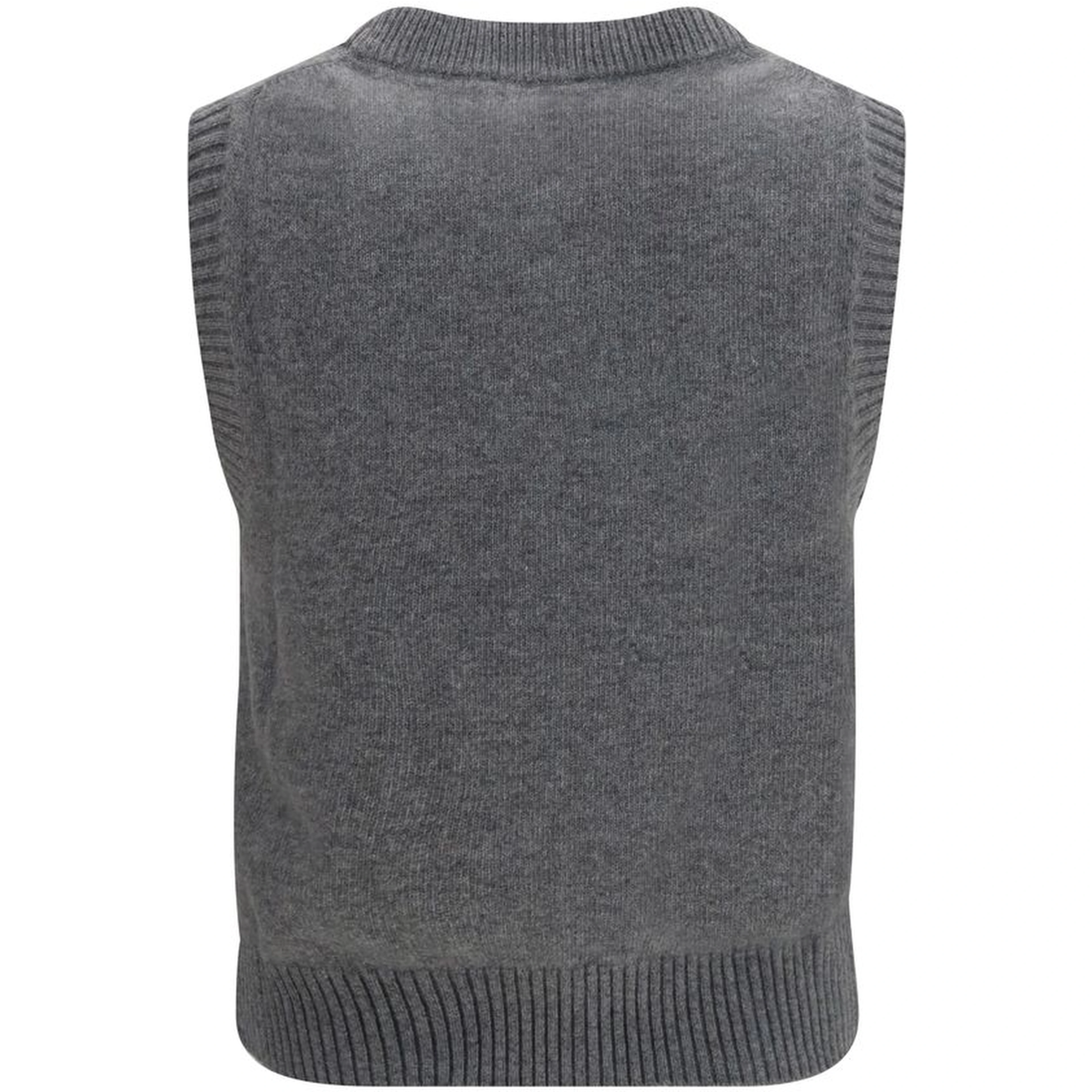 Gray Wool Oves Aries Sleeveles Sweater