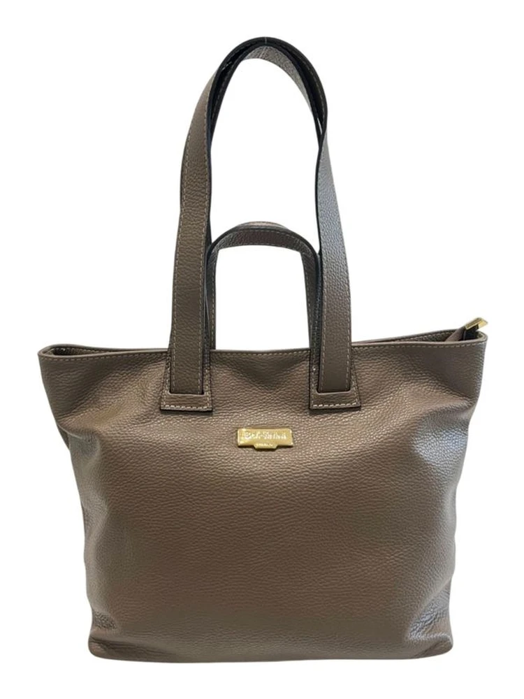 Beige Cowhide Handbag