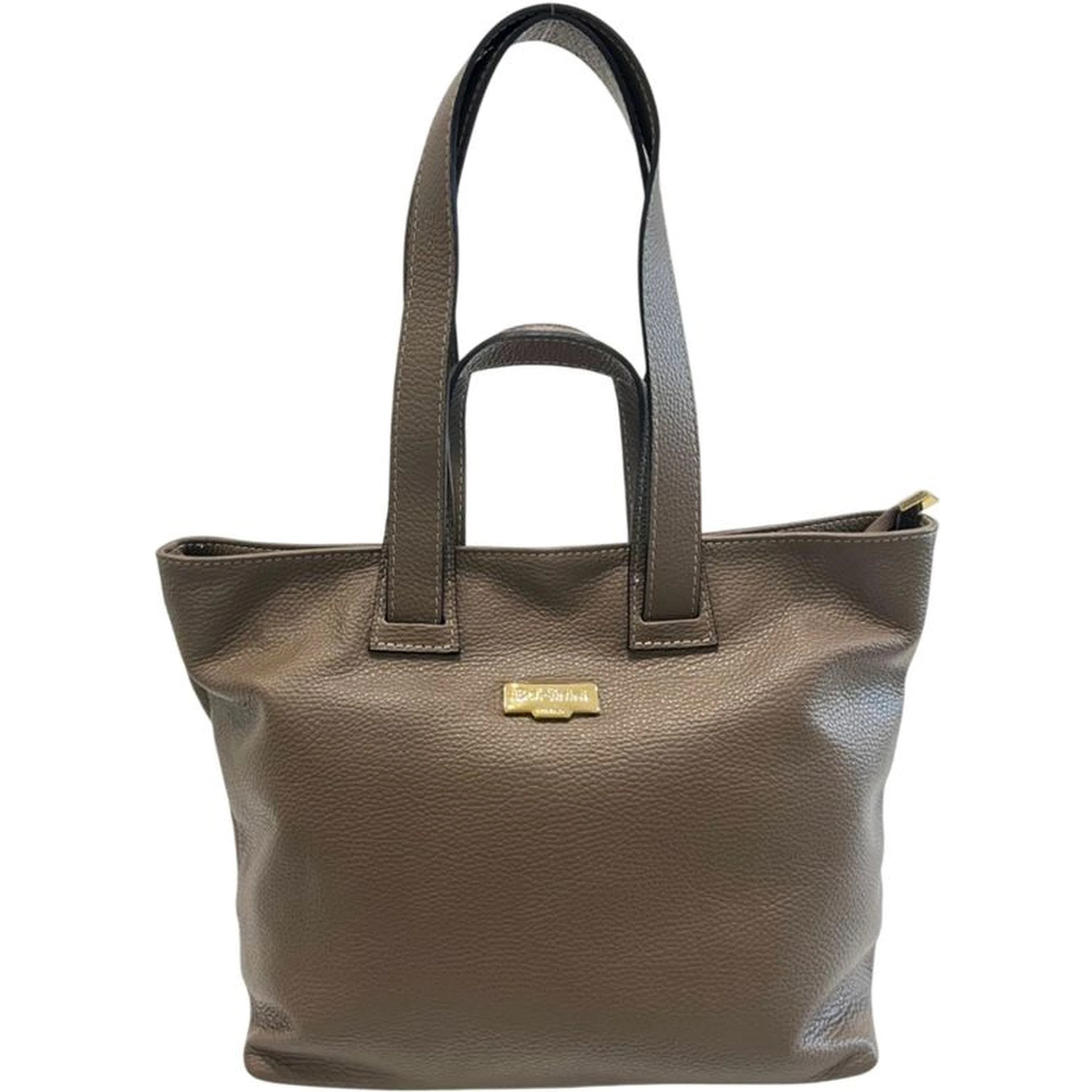 Beige Cowhide Handbag