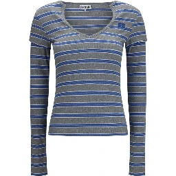 Gray Cotton Long Sleeve T-Shirt