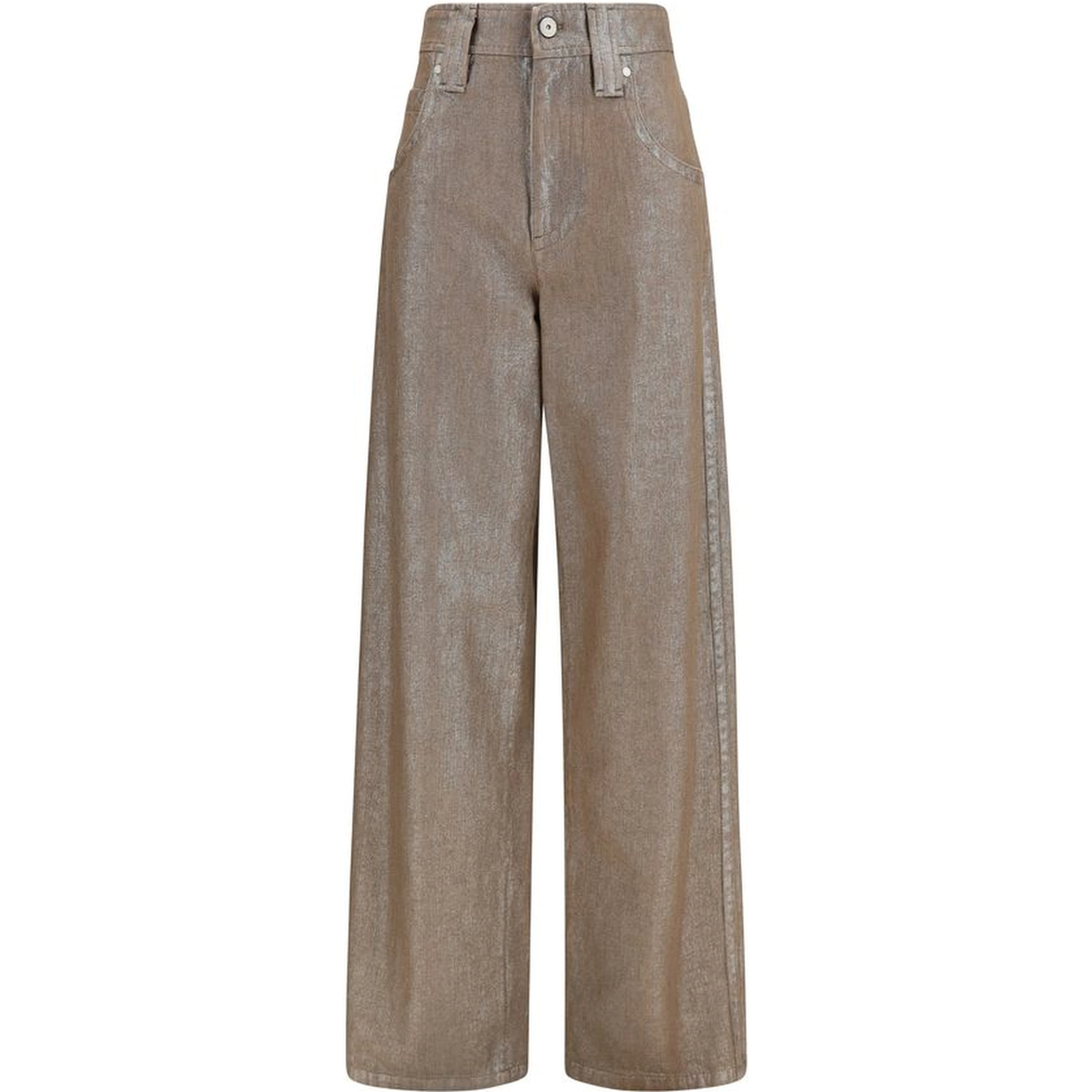 Beige Cotton Jeans Denim