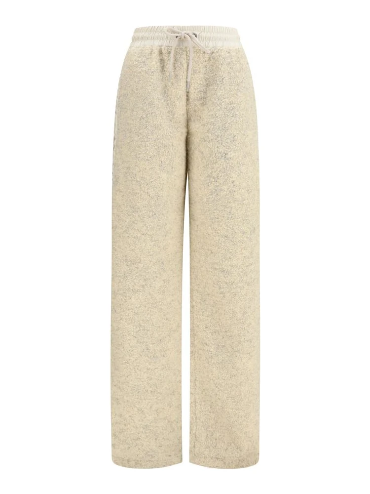 Beige Polyester Joggers (Workout Pants)