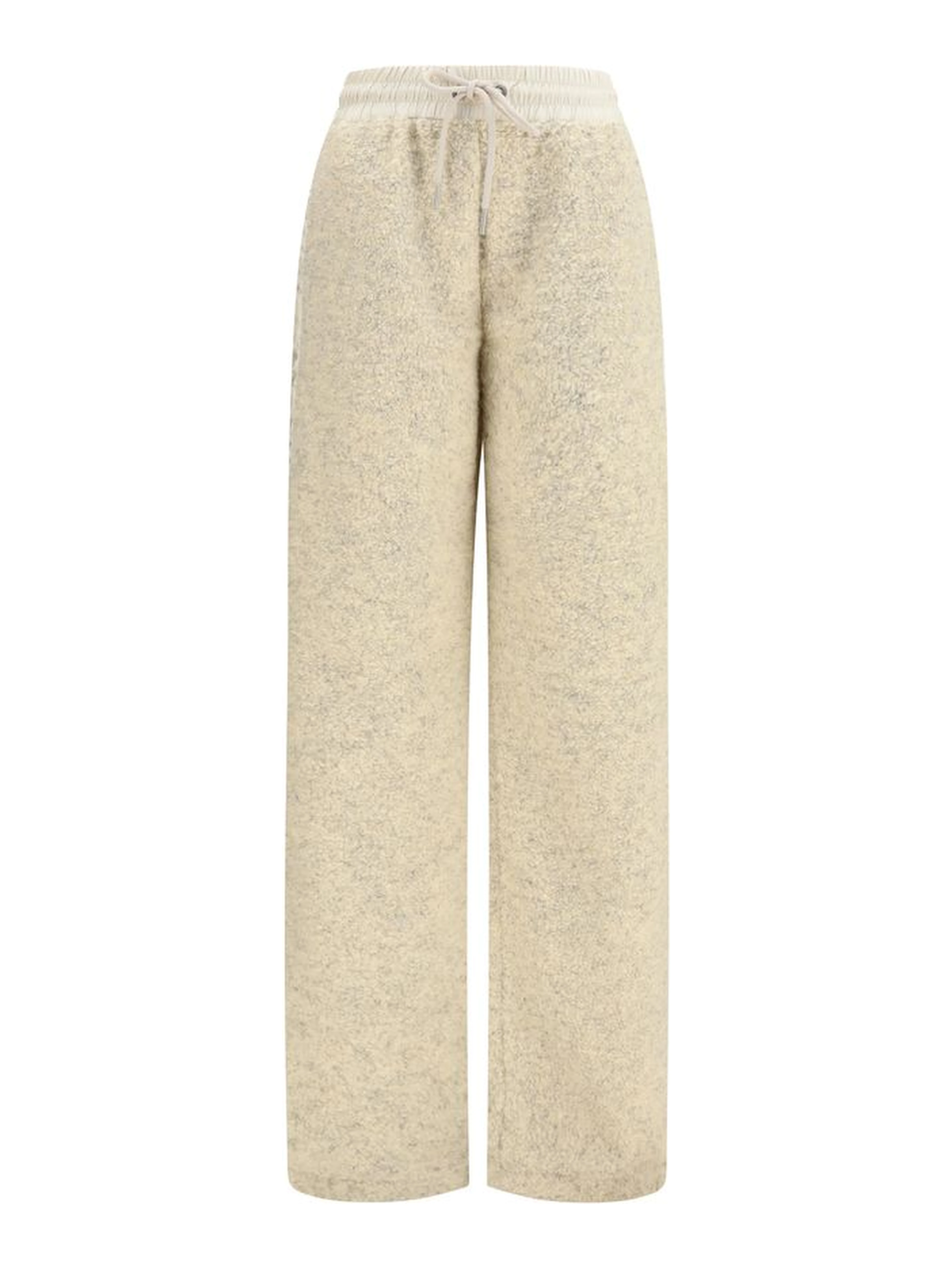 Beige Polyester Joggers (Workout Pants)